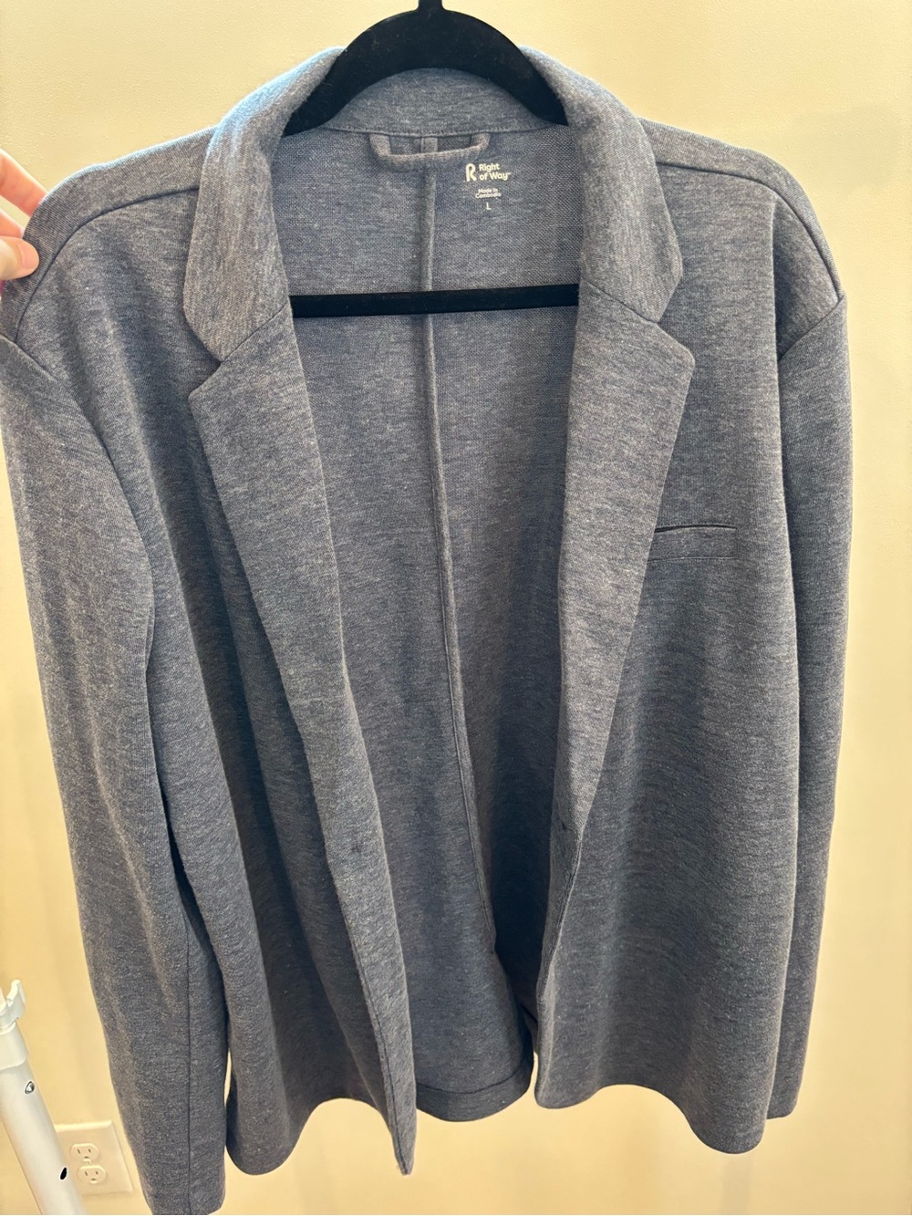 Men's Heather Gray Knit Blazer